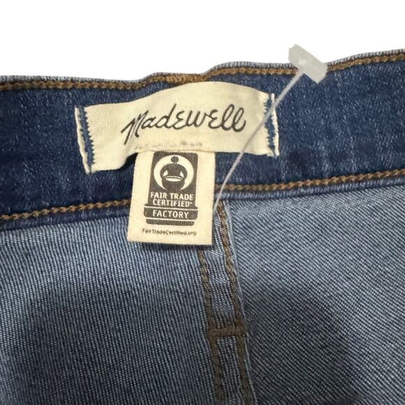 Madewell 9” Mid Rise Skinny Jeans NWT Size 30 Button Fly Raw Hem Denim - Picture 3 of 7
